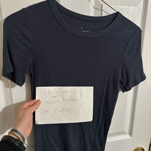 A New Day Deep Blue Ribbed Top